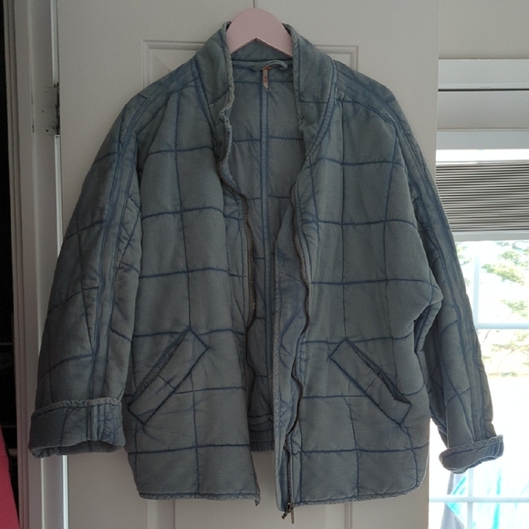 Free People Jackets & Blazers - Men's Blue Quilted Jacket